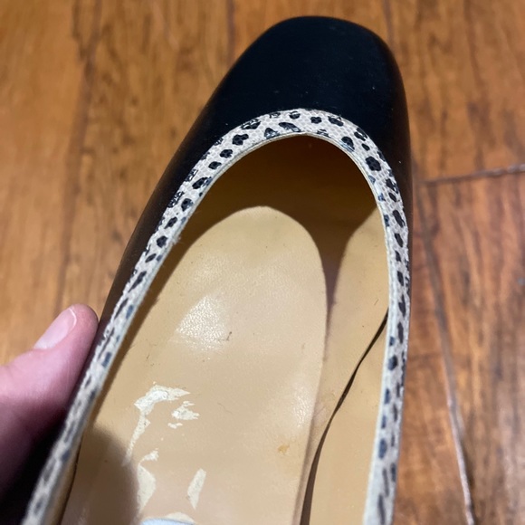Coup d’etat Vintage Heels Black Cheetah Size 7.5 AA Narrow Round Toe Wanton2 EUC - Picture 5 of 16